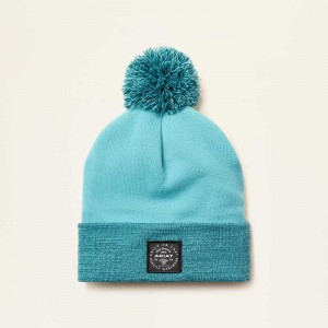 Ariat Pom Watch Cap Blue | 240EXVLRN