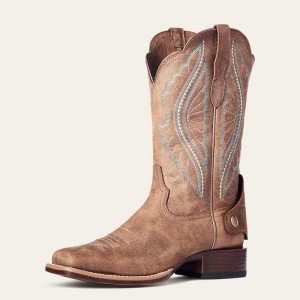 Ariat Primetime EZ Zip Western Boot Brown | 109FQECHM