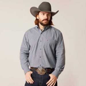 Ariat Pro Series Sullivan Classic Fit Shirt Blue | 142ZFHJDY