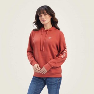 Ariat REAL Classic Arm Logo Hoodie Bossa Nova | 481XZKACD