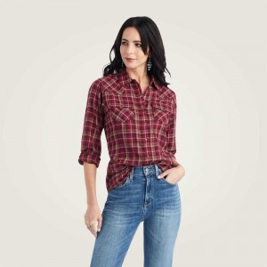 Ariat REAL Trail Blaze Shirt Trailblaze Plaid | 863AYNCLD