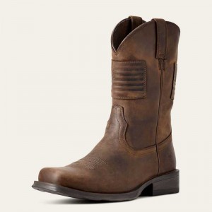 Ariat Rambler Patriot Western Boot Brown | 841BTDIRG