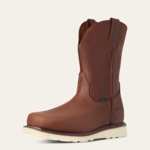 Ariat Rambler Wedge Steel Toe Work Boot Brown | 234YVMIDG