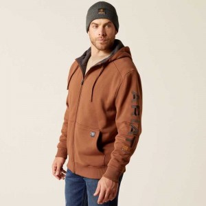 Ariat Rebar All-Weather Full Zip Hoodie Aztec | 317OWTBNS