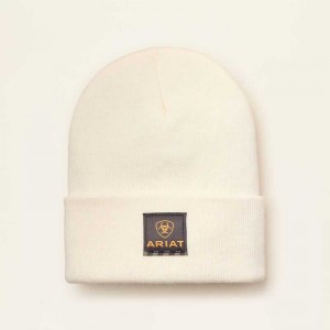 Ariat Rebar Beanie Beige | 675KIFSGZ