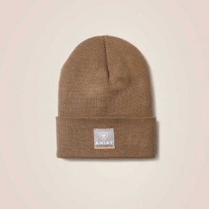 Ariat Rebar Beanie Brown | 264IYTANJ