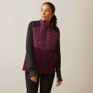 Ariat Rebar Cloud 9 Insulated Vest Purple | 503NMRQFA