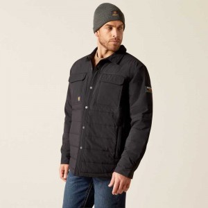 Ariat Rebar Cordura Ripstop Insulated Shirt Jacket Black | 035QGRAST