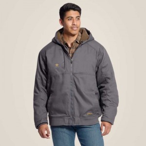 Ariat Rebar DuraCanvas Jacket Grey | 620PQHOGF