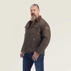 Ariat Rebar DuraCanvas Sherpa-Lined Coat Wren | 491CHLYIP