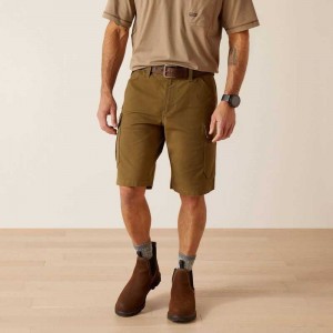 Ariat Rebar DuraStretch Made Tough Cargo 11' Short Dark Olive | 248XIWTZE