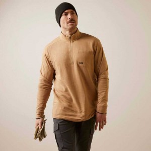 Ariat Rebar Foundation 1/4 Zip Shirt Tiger's Eye | 960SAMZTX