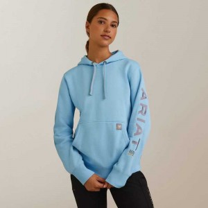 Ariat Rebar Graphic Hoodie Dutch Canal Heather/ Dusk | 192GDLOBU