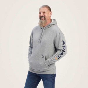 Ariat Rebar Graphic Hoodie Grey / Deep | 671APMWBN