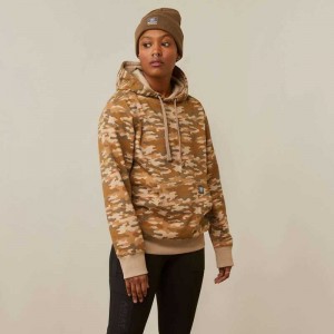 Ariat Rebar Graphic Printed Hoodie Beige Camo | 235VWPQUT