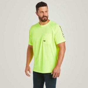 Ariat Rebar Heat Fighter T-Shirt Light Green | 093BHDTEP