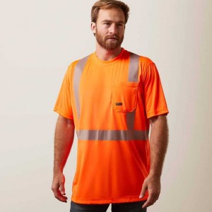 Ariat Rebar Hi-Vis ANSI T-Shirt Orange | 752HULDRW