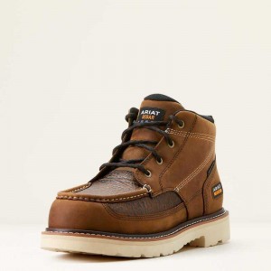 Ariat Rebar Lift Chukka Composite Toe Work Boot Brown | 739SGQITX