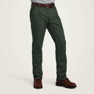 Ariat Rebar M4 Low Rise DuraStretch Made Tough Double Front Stackable Straight Leg Pant Deep Forest | 258PMRYXC