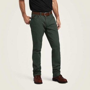 Ariat Rebar M4 Low Rise DuraStretch Made Tough Stackable Straight Leg Pant Deep Forest | 490LMQXEA