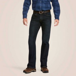 Ariat Rebar M4 Relaxed DuraStretch Basic Stackable Straight Leg Jean Blackstone | 147UHKYZS