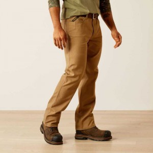 Ariat Rebar M5 Straight DuraStretch Made Tough Straight Pant Khaki | 053YZOMHQ