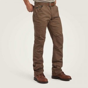 Ariat Rebar M5 Straight DuraStretch Washed Twill Dungaree Straight Leg Pant Wren | 965IFRLAJ