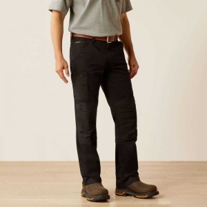 Ariat Rebar M7 Slim Cordura Twill Cargo Straight Pant Black | 265AHSXCT