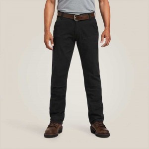 Ariat Rebar M7 Slim DuraStretch Made Tough Double Front Straight Pant Black | 109FKNXIL