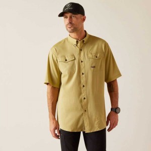 Ariat Rebar Made Tough VentTEK DuraStretch Work Shirt Olive | 903VEDXRF