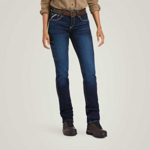 Ariat Rebar Perfect Rise Work Flex Riveter Slim Leg Jean Frances | 590EIKSHN