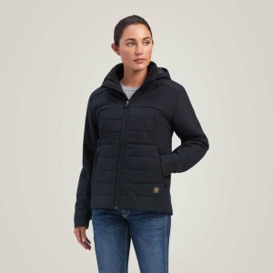 Ariat Rebar Valkyrie Stretch Canvas Insulated Jacket Black | 841BZGIET