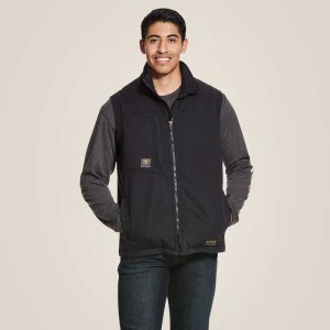 Ariat Rebar Washed DuraCanvas Insulated Vest Black | 281TWOKXL