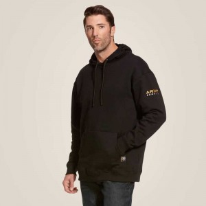 Ariat Rebar Workman Hoodie Black | 908GOQIXH