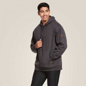 Ariat Rebar Workman Hoodie Grey | 369JERZYO