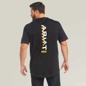 Ariat Rebar Workman Logo T-Shirt Black | 941PKQCBS