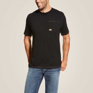 Ariat Rebar Workman T-Shirt Black | 981RHSYFG