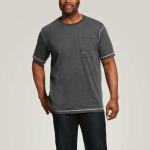 Ariat Rebar Workman T-Shirt Grey | 783ACDWVH