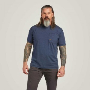 Ariat Rebar Workman T-Shirt Slate Heather | 387NWADRF