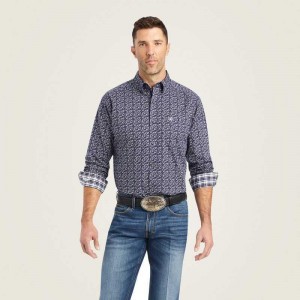 Ariat Relentless Trailblazer Stretch Classic Fit Shirt Midnight Sail | 804WSGBLC