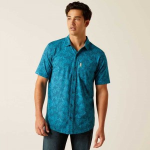 Ariat Retro Button Down Shirt French Fade | 860FEHKUC