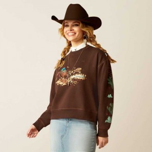 Ariat Riata Sweatshirt Mole | 764WSBGYQ