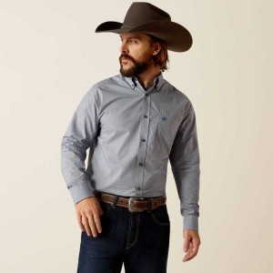 Ariat Rider Fitted Shirt Light Blue | 697OZLJMV