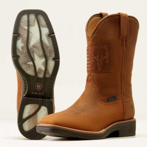 Ariat Ridgeback Country Waterproof Cowboy Boot Brown | 046XJUTKY