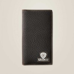 Ariat Rodeo Wallet Stacked Logo Brown | 241VOMAWR