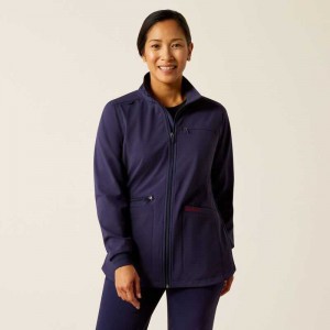 Ariat Rosalyn Utility Scrub Jacket Navy | 867KDNITZ