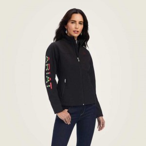 Ariat Rosas Team Softshell Jacket Black | 831SACODH