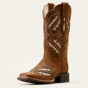 Ariat Round Up Bliss Western Boot Brown | 278DHLNMZ