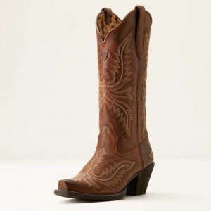 Ariat Round Up Collins Western Boot Brown | 259OVTCBH