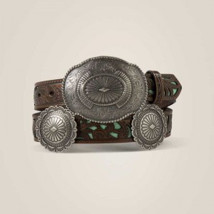 Ariat Round concho filigree belt Turquoise | 159IRCZGO